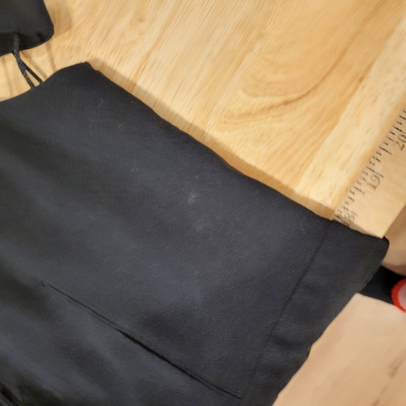 Black Fit & Flare Dress Mesh Shoulder Bow Detail - Picture 2 of 10